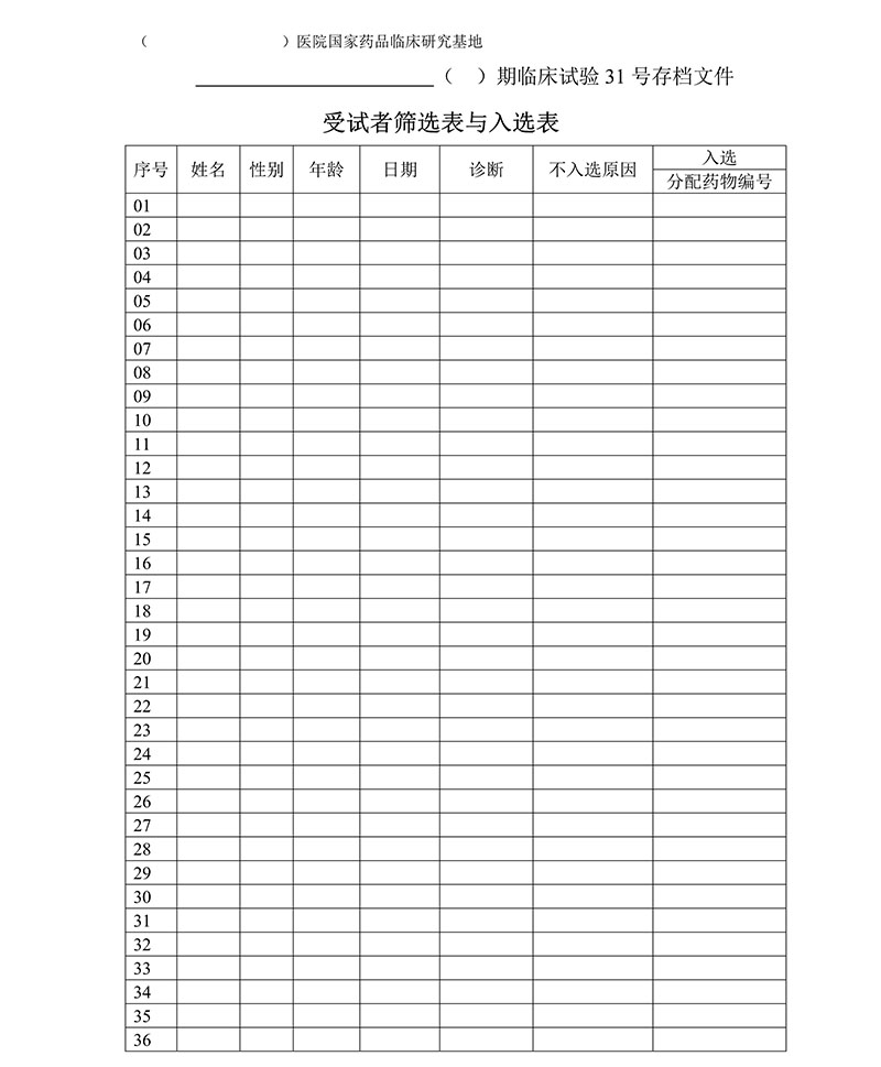 臨床試驗各文件表格模板（含PDF和word免費(fèi)下載）(圖7)